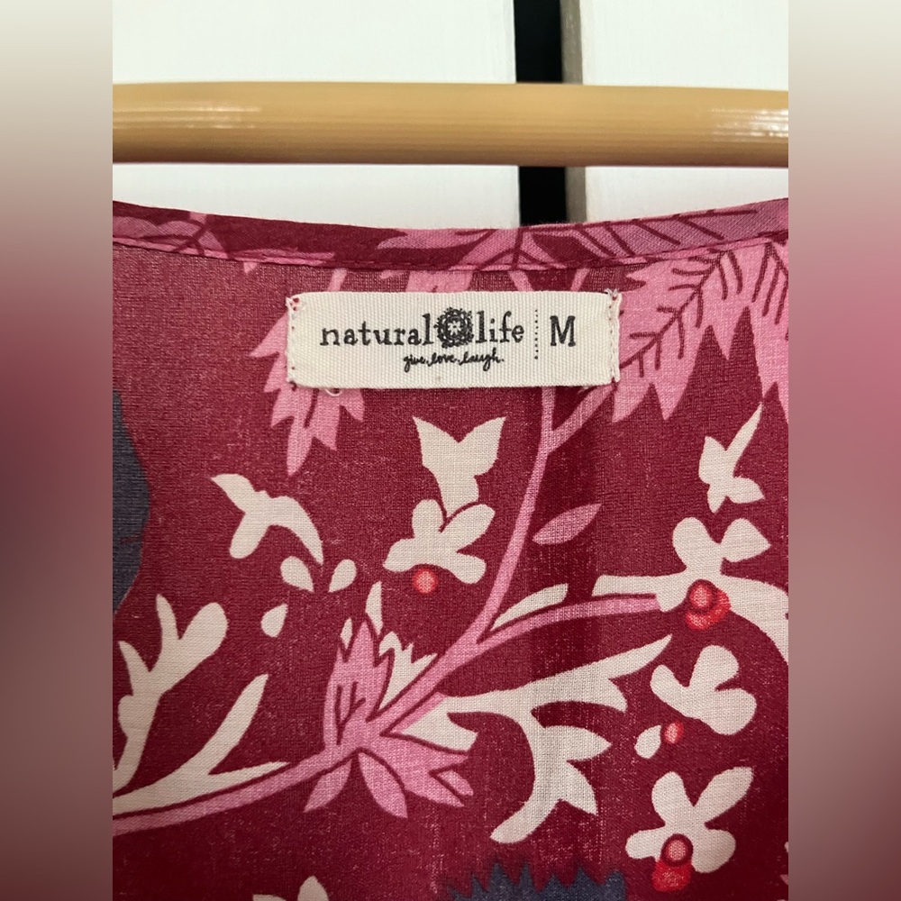 Natural Life Medium Red Floral Ditsy Dress - Picture 3 of 6
